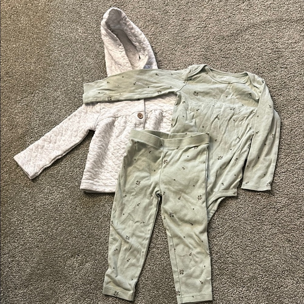 Baby Outfit Set with Hooded Jacket